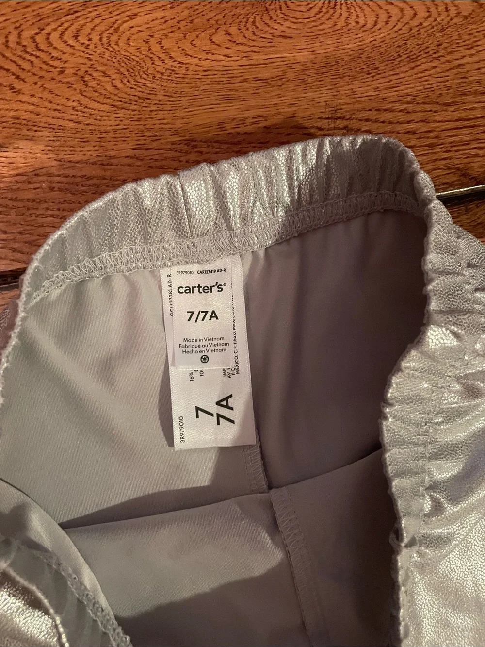 Carters Girls Metallic Legging & Sweatshirt Sets - Lavender & Cream Size 7